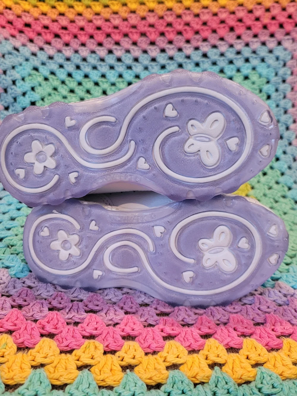 Girl's Sneakers With Bird And Flower Design